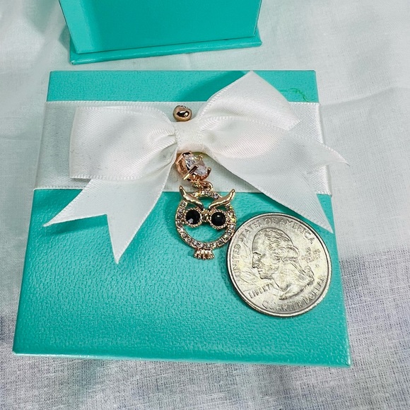 Owl Rose Gold 316 SS Icy AAA CZ Belly Ring Belly Button Ring Jewelry Accessory - Picture 11 of 11